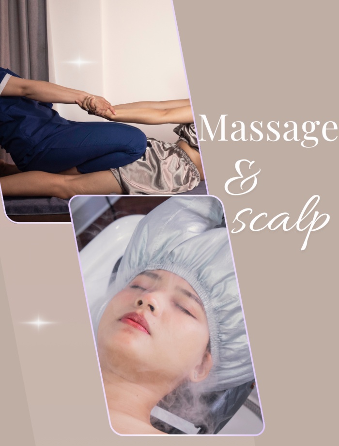 (90 phút) Massage Khô + Chăm sóc da đầu 